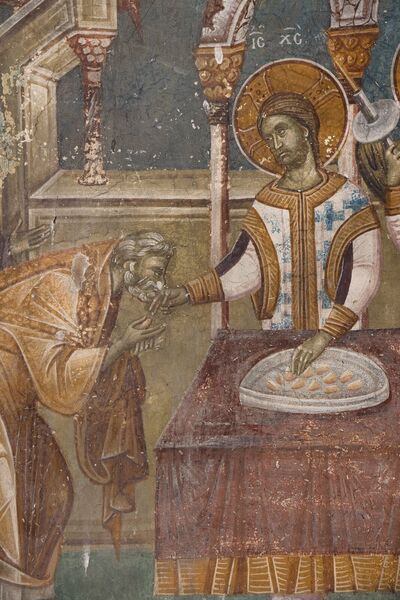 Communion of the Apostles, detail