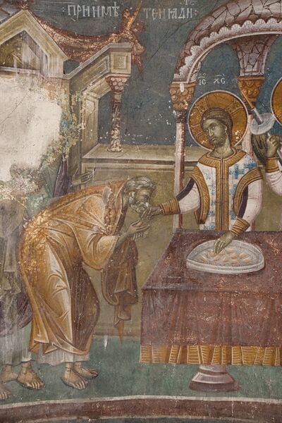 Communion of the Apostles, detail