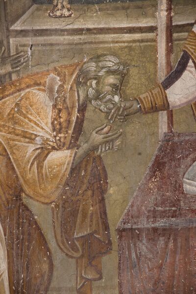 Communion of the Apostles, detail