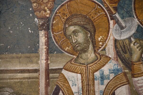 Communion of the Apostles, detail