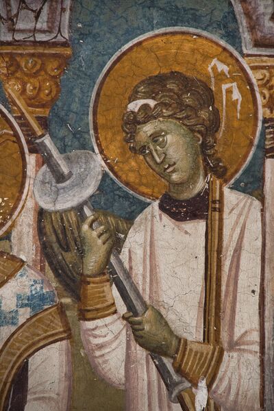 Communion of the Apostles, detail