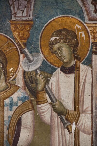 Communion of the Apostles, detail
