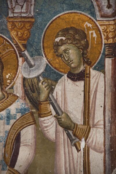 Communion of the Apostles, detail