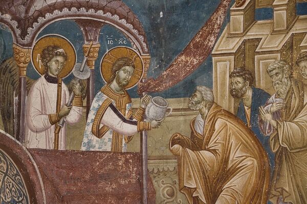 Communion of the Apostles, detail
