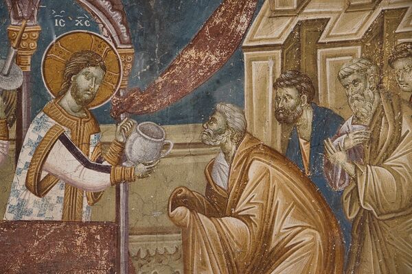 Communion of the Apostles, detail