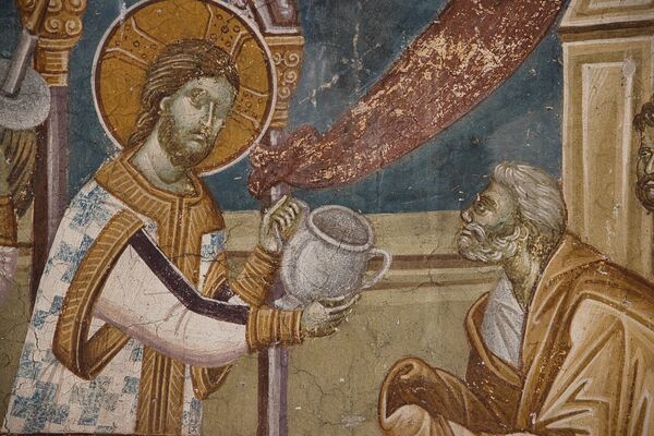 Communion of the Apostles, detail