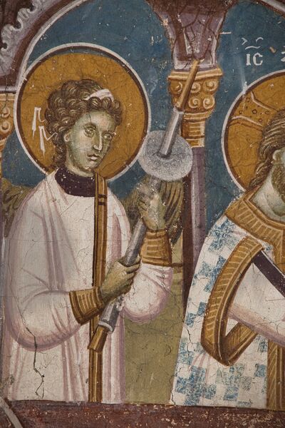 Communion of the Apostles, detail