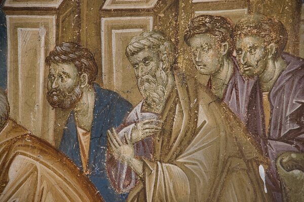 Communion of the Apostles, detail