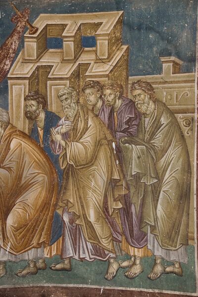 Communion of the Apostles, detail