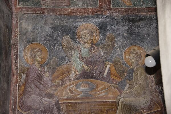 Hospitality of Abraham, detail