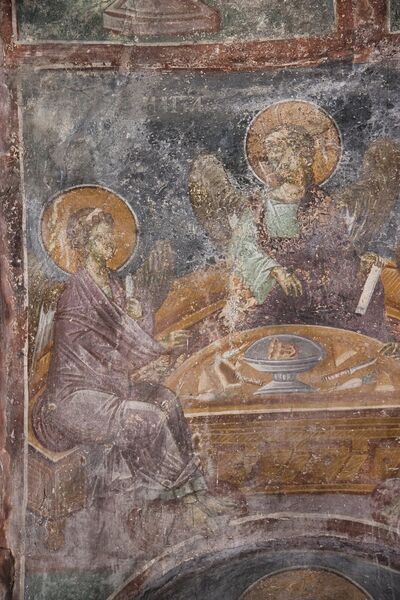 Hospitality of Abraham, detail