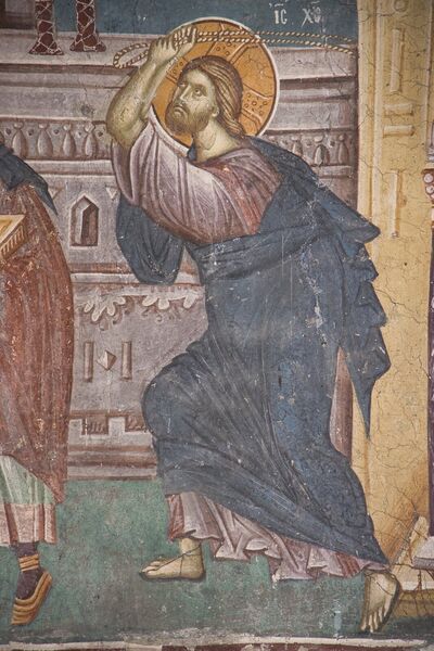 Christ expels the merchants from the Temple, detail