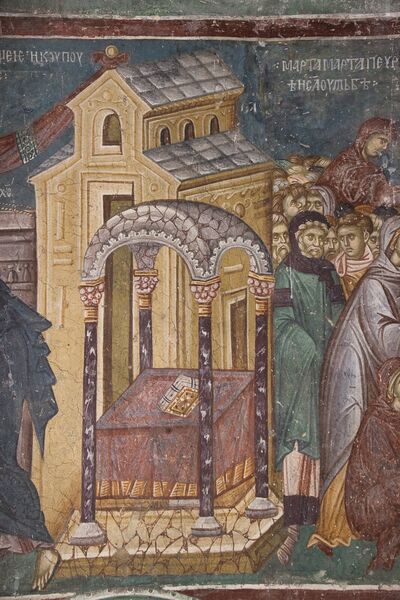 Christ expels the merchants from the Temple, detail