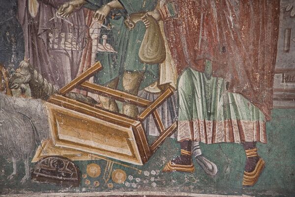 Christ expels the merchants from the Temple, detail