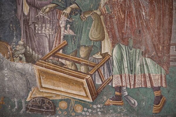 Christ expels the merchants from the Temple, detail
