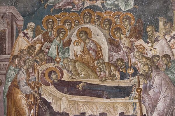 Dormition of the Virgin Mary, detail