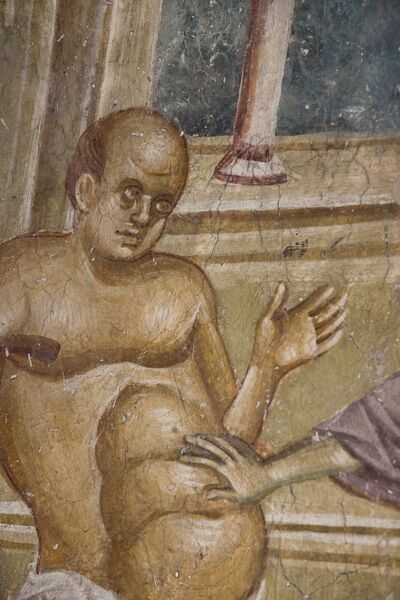 Healing a man from dropsy, detail