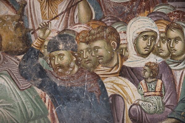 Christ expels the merchants from the Temple, detail