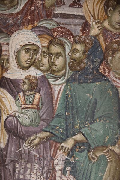 Christ expels the merchants from the Temple, detail