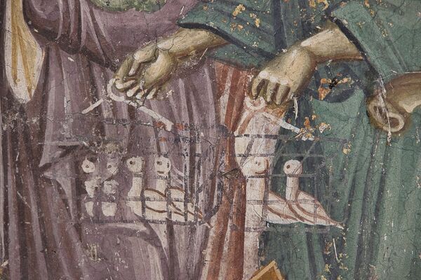 Christ expels the merchants from the Temple, detail