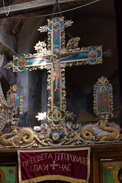 Cross with the image of the Crucifixion of Christ