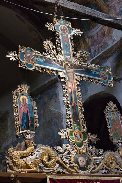 Cross with the image of the Crucifixion of Christ