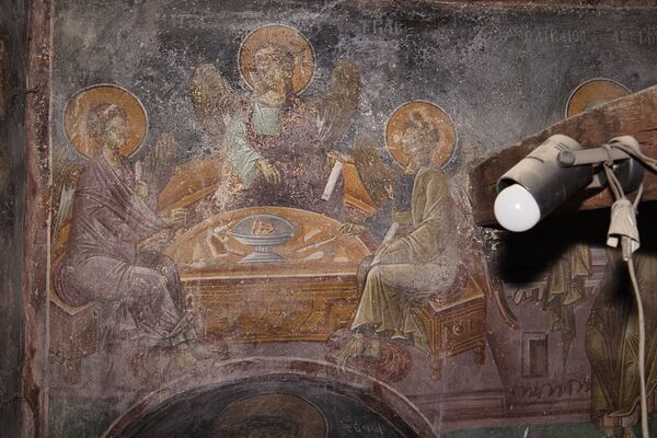 Hospitality of Abraham, detail