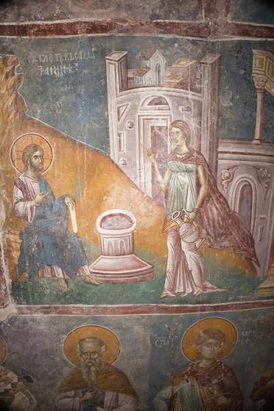 Christ and the Samaritan Woman, detail