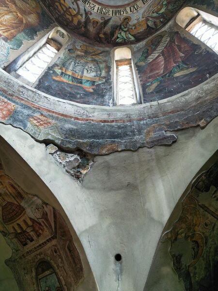 Damaged representation of St. Luke the Evangelist