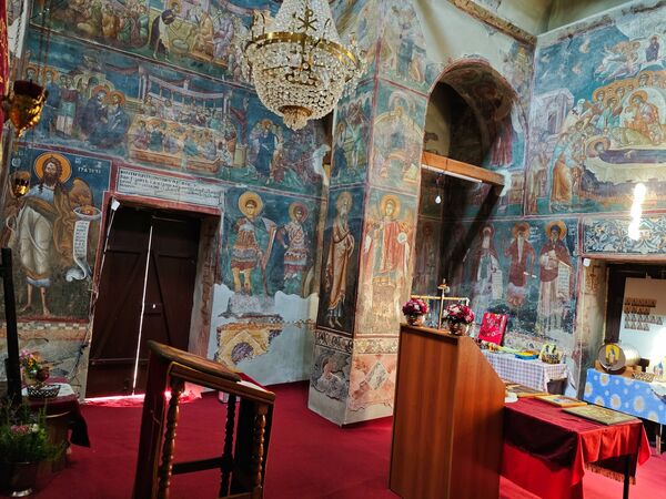 Painting of the southwestern part of the nave