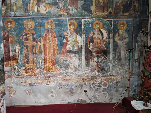 Painting of the northern wall of the nave