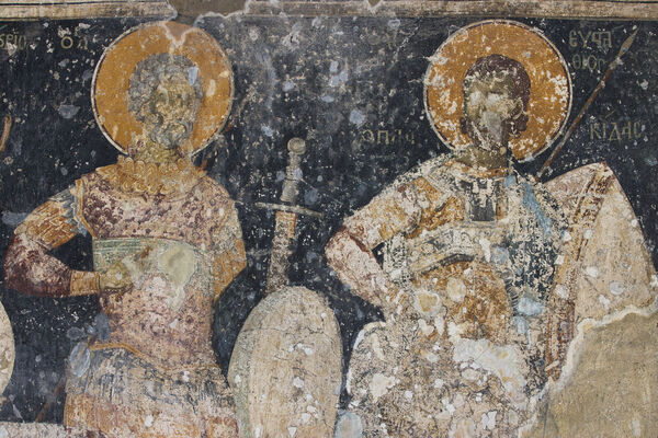 Св. Мина и Јевстатије Плакида, детаљ