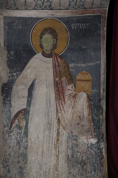 Св. ђакон Еупло, детаљ