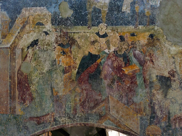 Истеривање трговаца из храма, детаљ