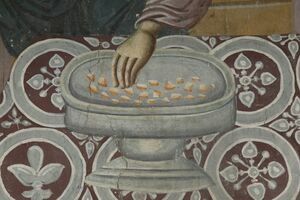 The Communion of the Apostles, detail