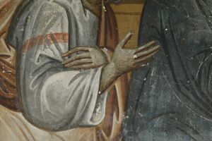 The Communion of the Apostles, detail