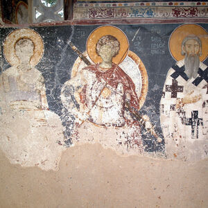 Holy warriors Demetrius and Georgius (George) and Saint Sava of Serbia