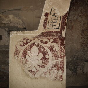 Arcosolium over the tomb with remains of the wall paintings