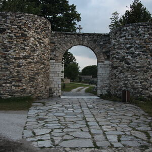 View towards eastern gate and the walls