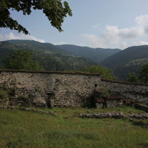 Archaeological remains of buildins along the north walls of the monastery