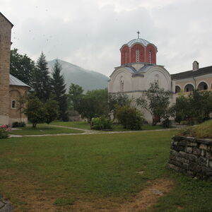 The Church of Saints Joachim and Anna and residential building from the 19th century erected by Prince Milos Obrenovic