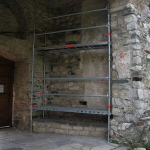 View of the south side of the entrance to the monastery