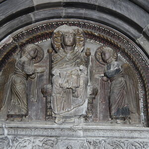 The Mother of God with infant Christ and two Archangels