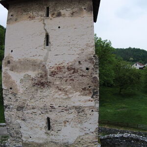 View of the east wall of the tower