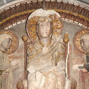 The Mother of God with infant Christ and two Archangels