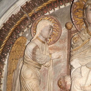 The Mother of God with infant Christ and two Archangels