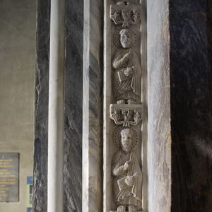 North doorpost with figures of the apostles