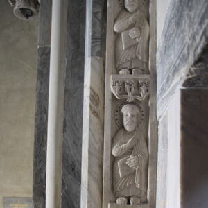 North doorpost with figures of the apostles