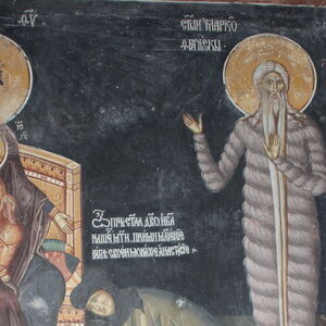 The nun Anatasija (Ana Nemanjic)  in proskynesis