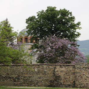 View towards eastern gate and the walls